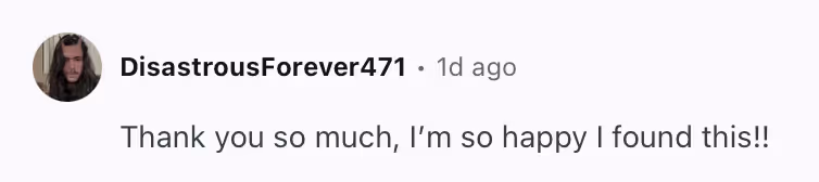 Screenshot of a comment on the iPhone subreddit from DisastrousForever471 on Sep 25, 2025, saying they're very happy finding vibetone